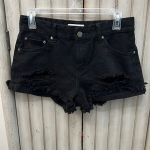 JBD High Waisted Distressed Black Shorts